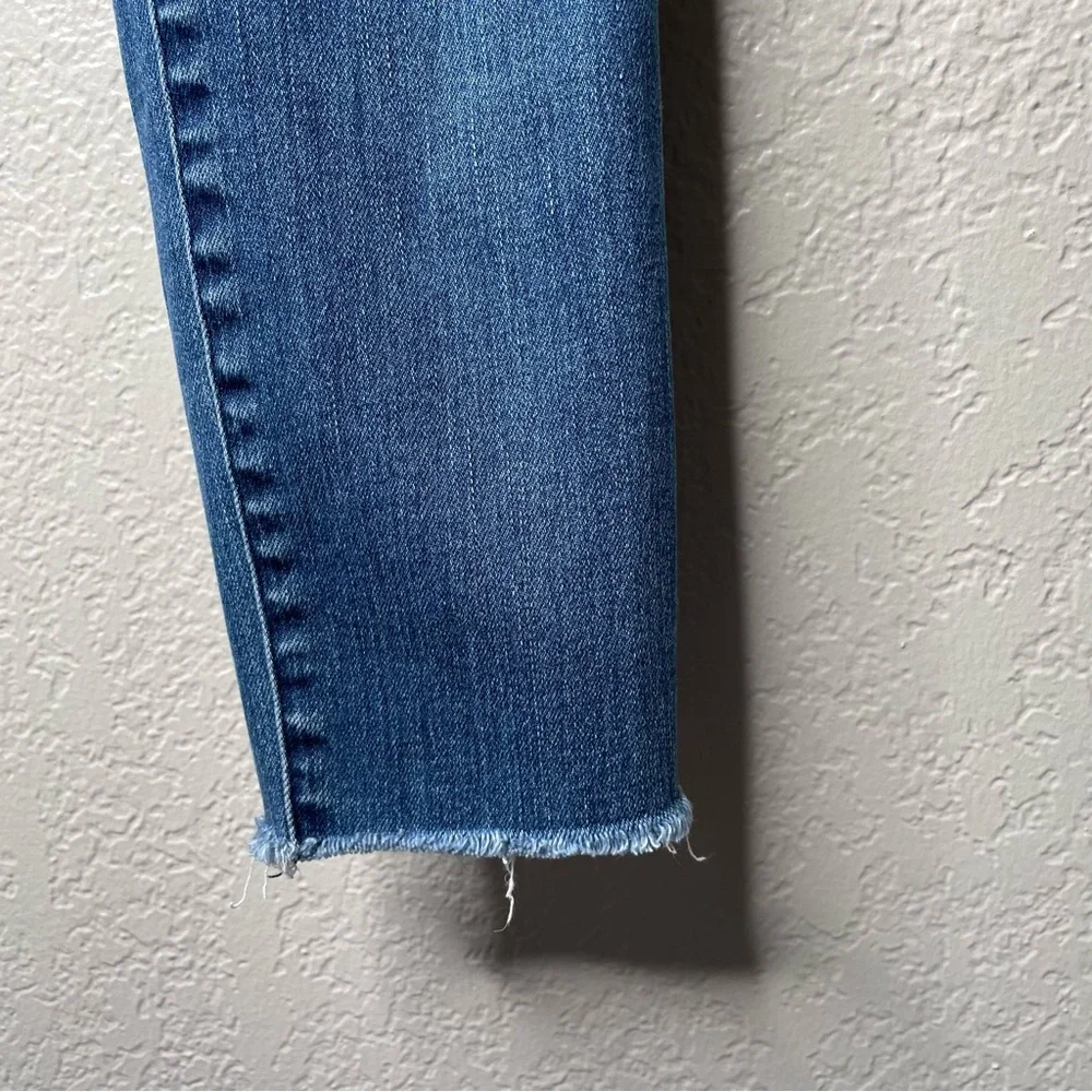 Madewell Skinny Skinny Jeans Distressed Knee Exposed Hem Denim